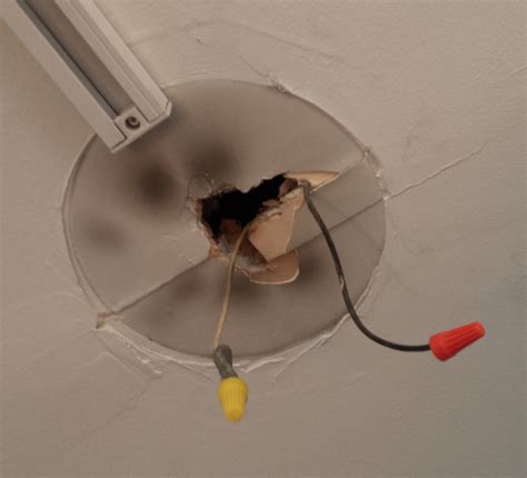 replacing a junction box in ceiling|installing electrical box in ceiling.